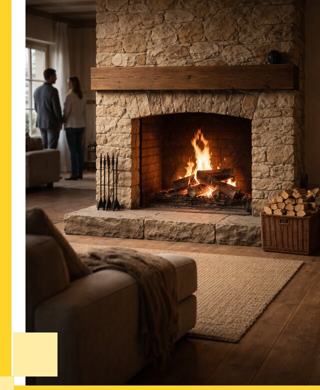 Открытые камины под ключ в Муравленке от 160590 р. ЭриданМрв