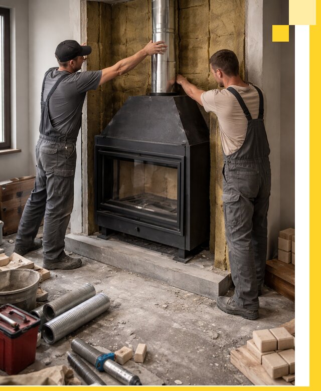 Изготовление и монтаж закрытых каминов в Муравленке под ключ