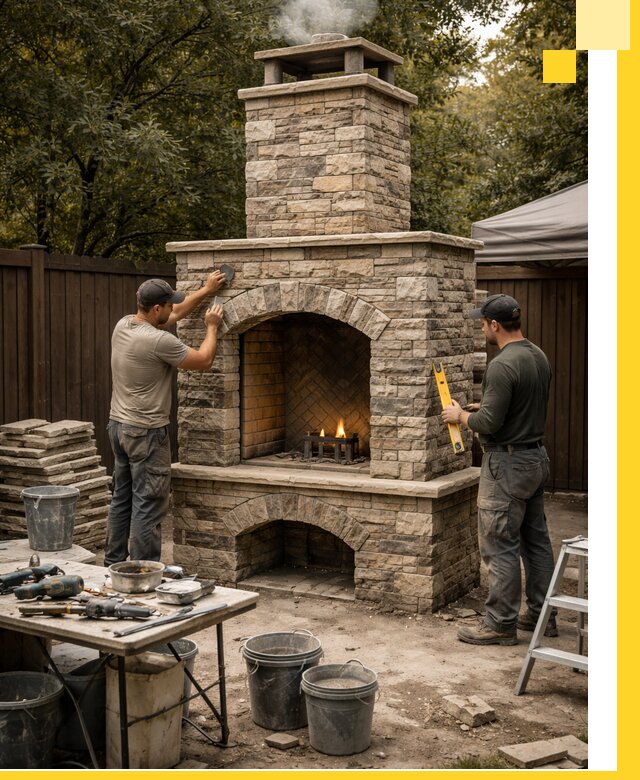 Проектирование и установка уличных каминов в Муравленке