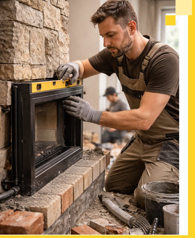 Дровяные камины под ключ в Муравленке: монтаж, обустройство