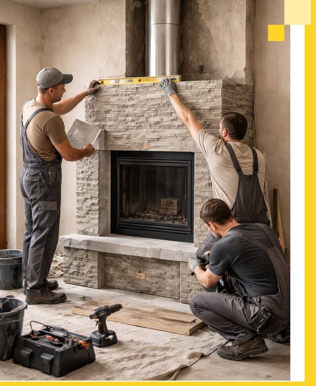 Профессиональный монтаж каминов под ключ в Муравленке для дома