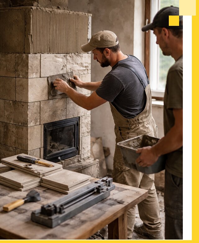 Профессиональная облицовка печей в Муравленке: керамика и камень