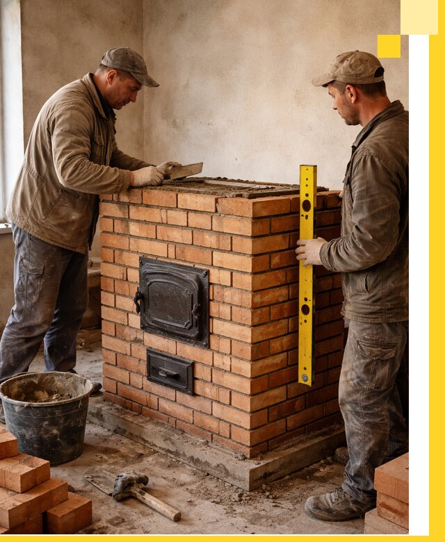 Отопительные печи под ключ в Муравленке, установка и сборка