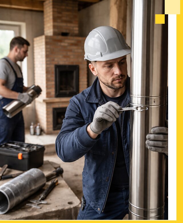 Профессиональный монтаж дымоходов для печей в Муравленке