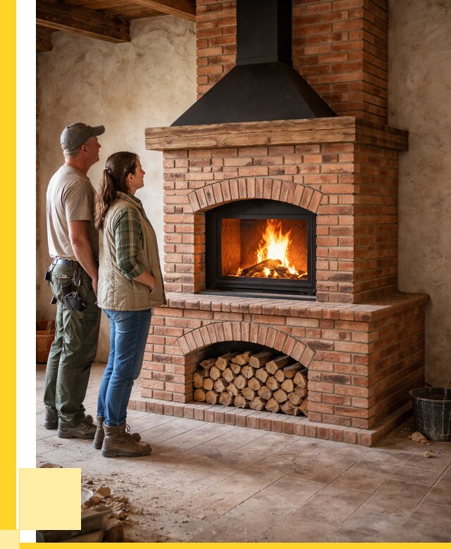 Печи камины из кирпича в Муравленке от 128472 р. | ЭриданМрв