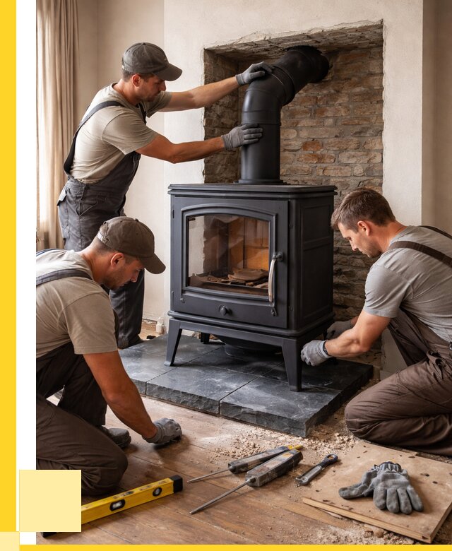 Монтаж печи камина в частном доме в Муравленке от 26765 р. | ЭриданМрв