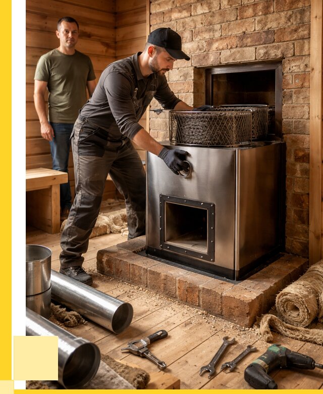 Монтаж банных печей под ключ в Муравленке от 19271 р., ЭриданМрв