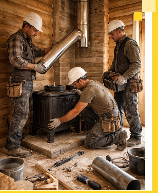 Профессиональный монтаж банных печей и дымоходов в Муравленке