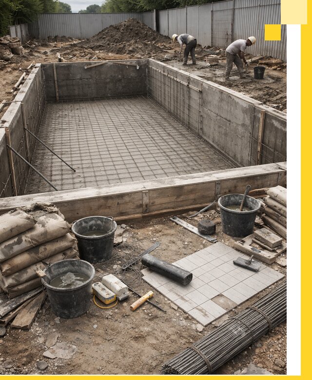 Строительство бассейнов под ключ в Муравленке, дизайн и монтаж