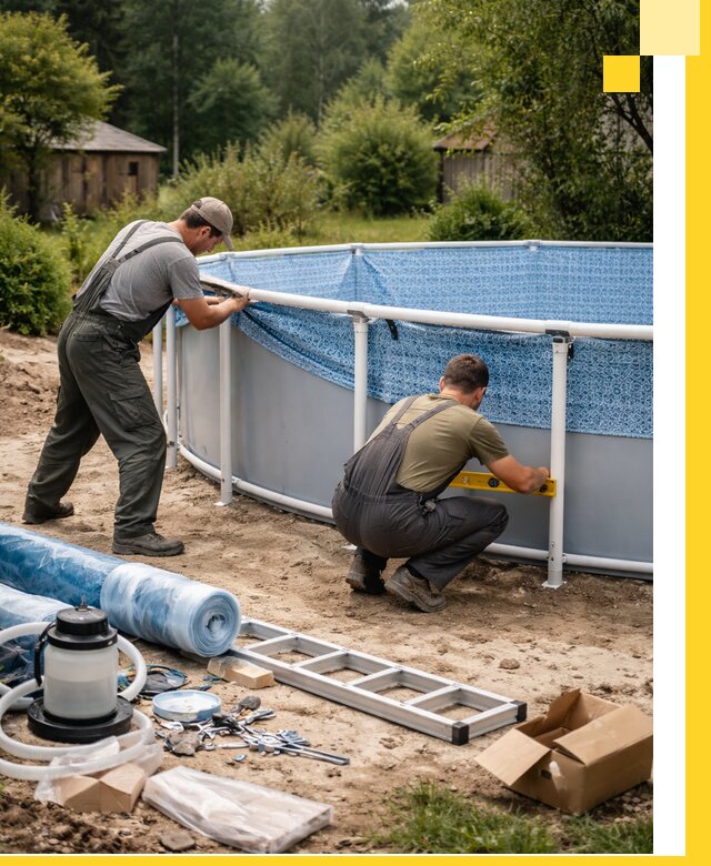 Установка и монтаж каркасных бассейнов в Муравленке под ключ