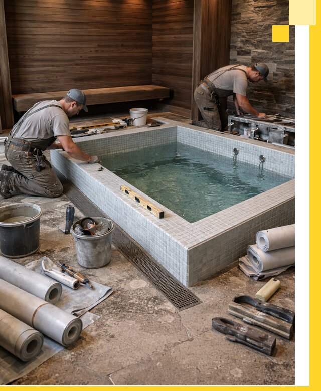 Установка и строительство бассейнов для сауны в Муравленке
