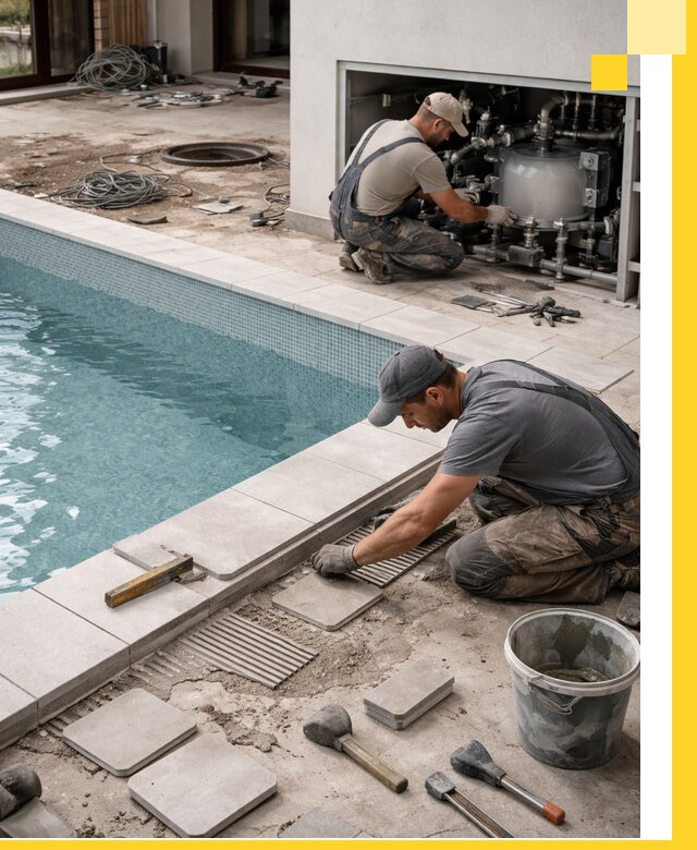 Строительство и монтаж бассейнов в коттедже в Муравленке