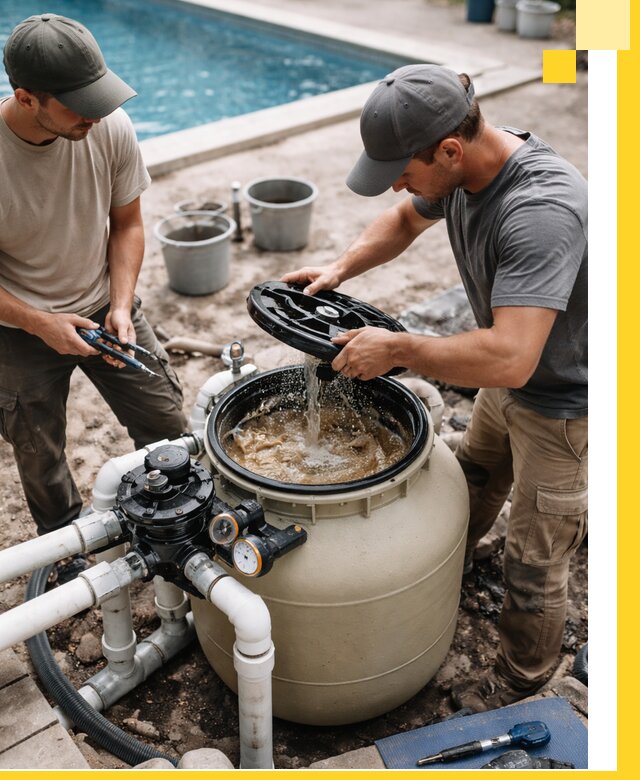 Установка и обслуживание песочных фильтров для бассейнов в Муравленке