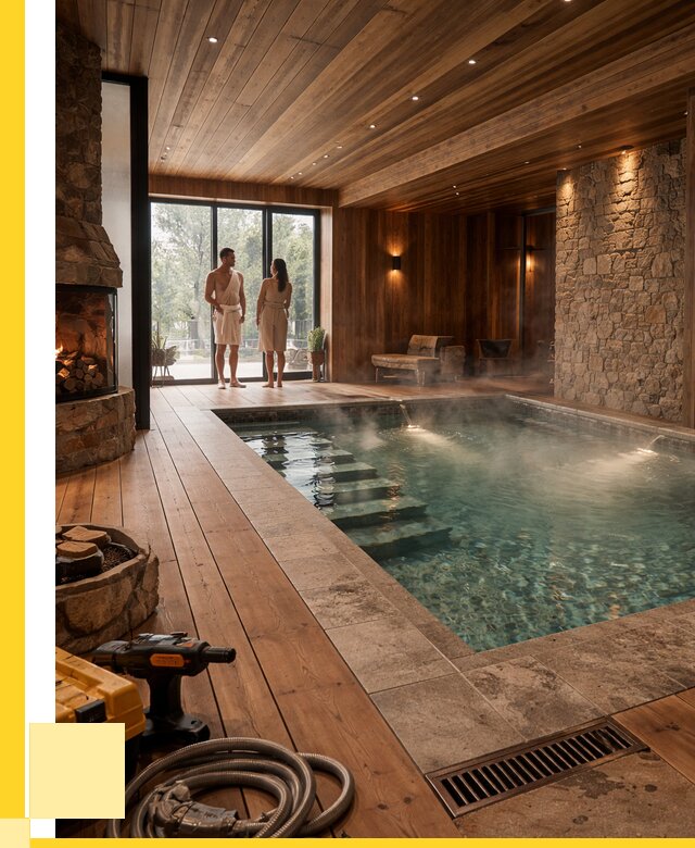 Проекты бань с бассейном под ключ в Муравленке от 80295 р., ЭриданМрв