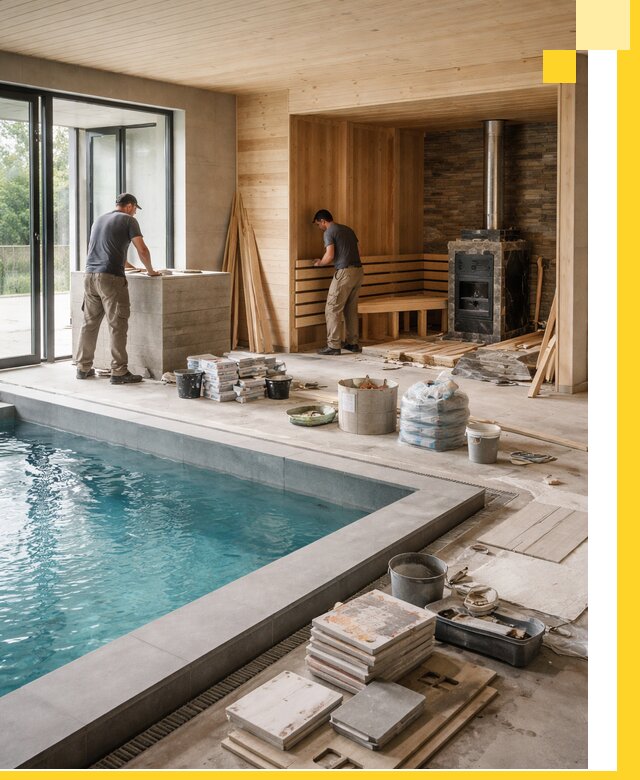 Проектирование и строительство бань с бассейном в Муравленке