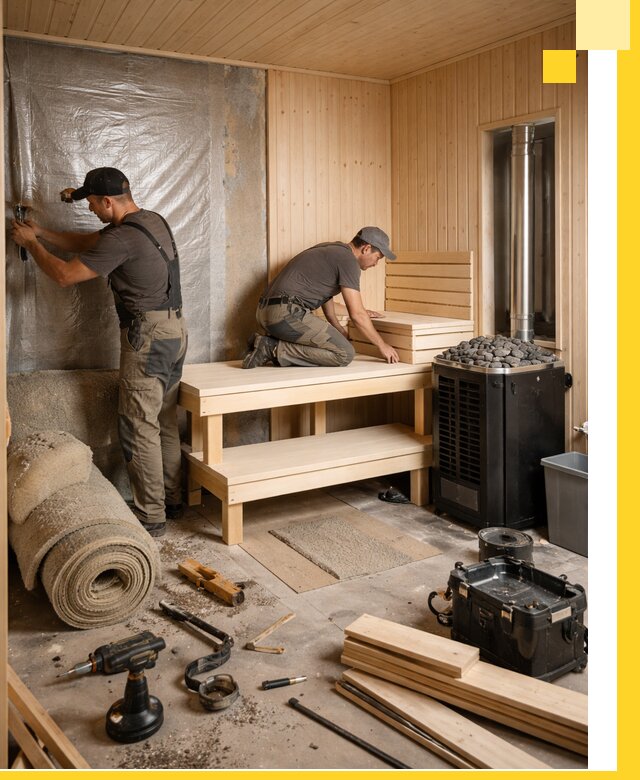 Проекты саун под ключ в Муравленке дизайн и строительство