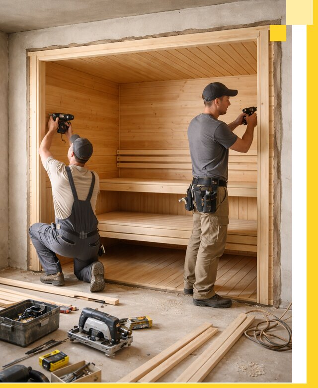 Монтаж саун под ключ в Муравленке — проектирование и установка