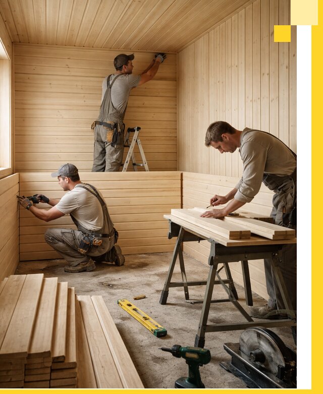 Обшивка саун в Муравленке из натуральной древесины под ключ