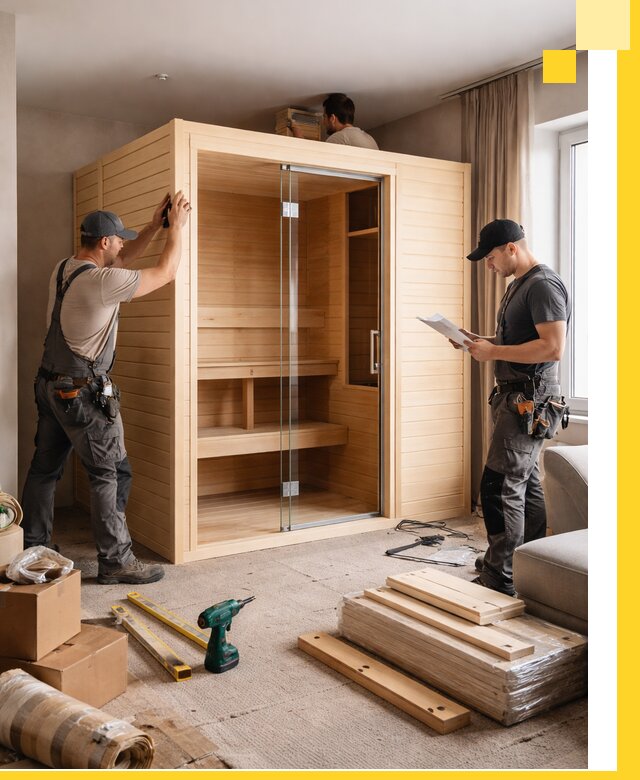 Установка и благоустройство саун в квартире в Муравленке