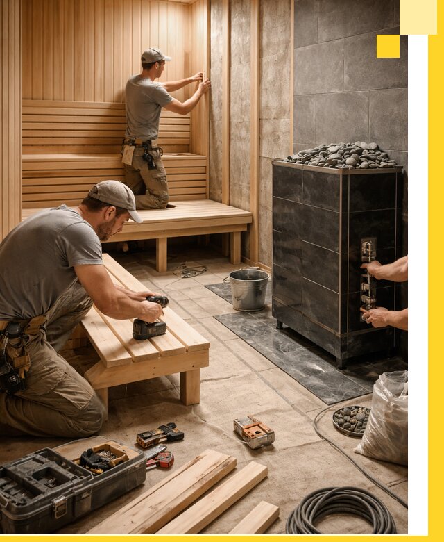 Дизайн и строительство интерьерных саун под ключ в Муравленке