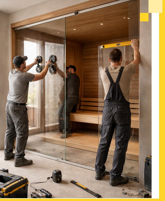 Производство и монтаж стеклянных саун под ключ в Муравленке