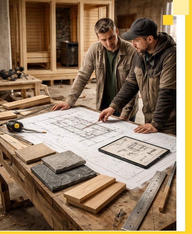 Проекты бань под ключ и планы строительства в Муравленке