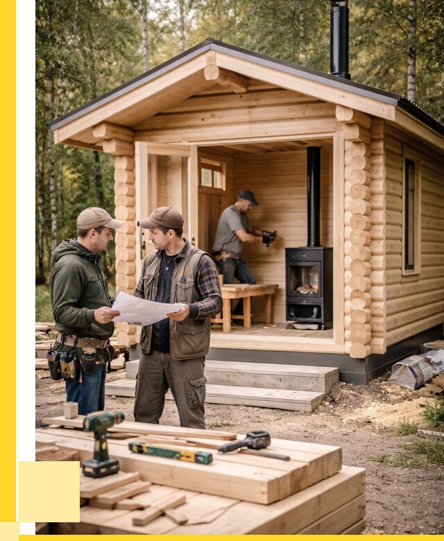 Монтаж бань под ключ в Муравленке — от 214120 р. | ЭриданМрв