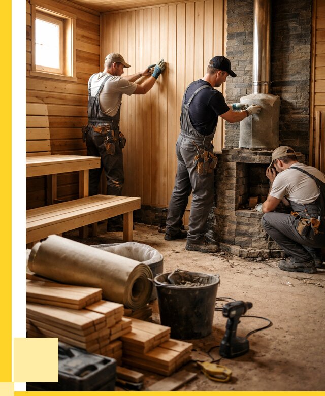 Ремонт бань под ключ в Муравленке от 48177 р. | ЭриданМрв