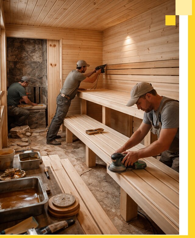 Профессиональная отделка бань в Муравленке под ключ, с гарантией