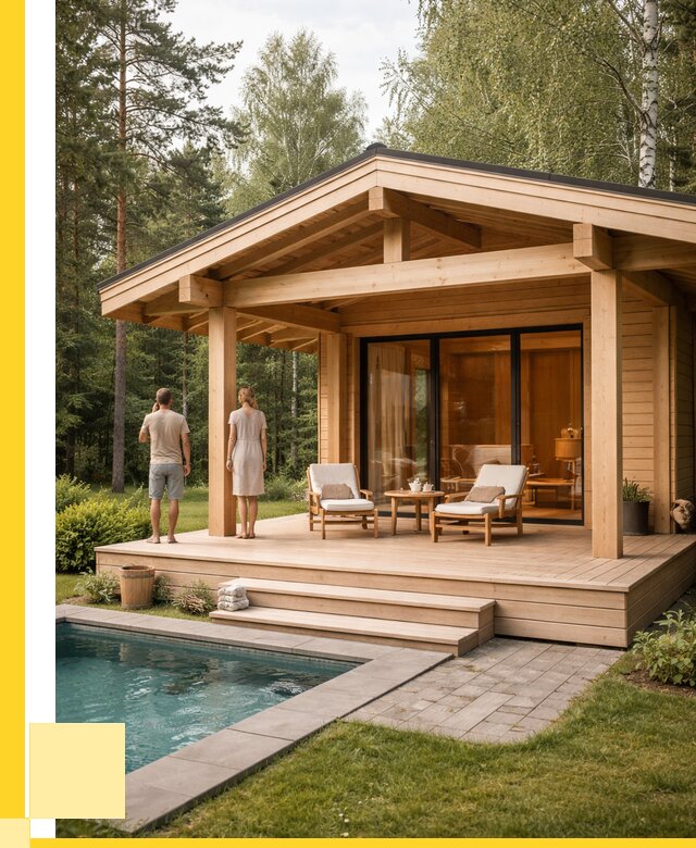 Бани с террасой под ключ в Муравленке от 642360 р. | ЭриданМрв