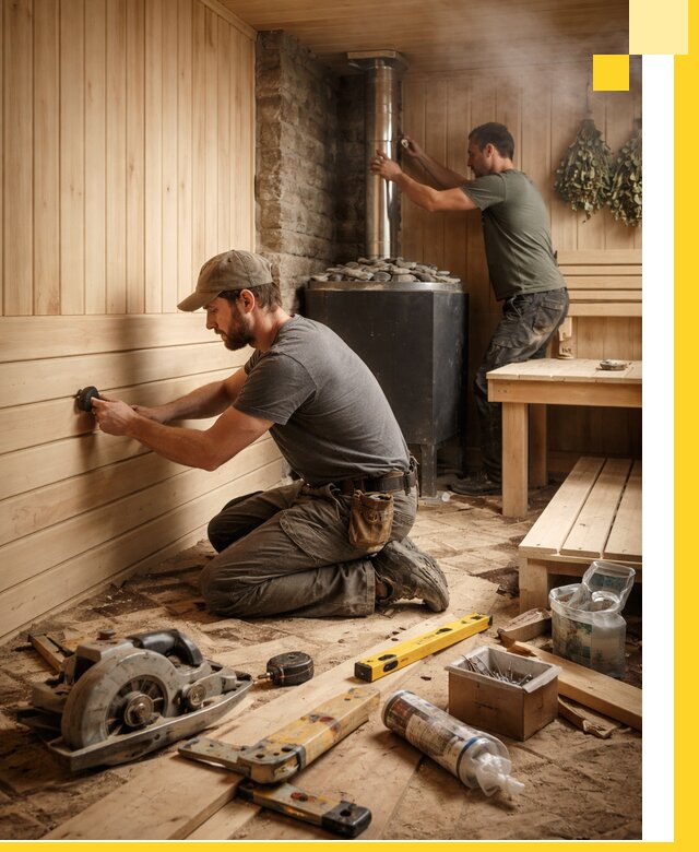 Полное строительство и оснащение парных под ключ в Муравленке