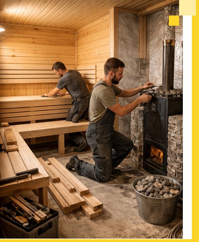 Дизайн и строительство интерьеров бань под ключ в Муравленке