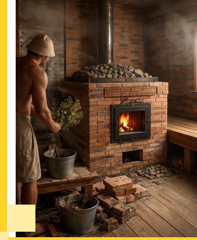 Кирпичные банные печи в Муравленке от 96354 р. | ЭриданМрв