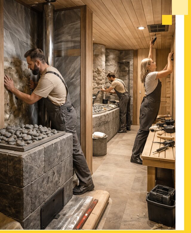 Строительство бань и SPA процедур в Муравленке под ключ и отделкой