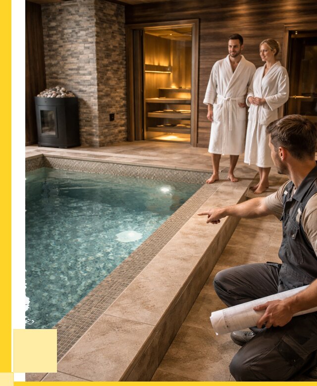 Проект бани с бассейном под ключ в Муравленке от 69589 р. | ЭриданМрв