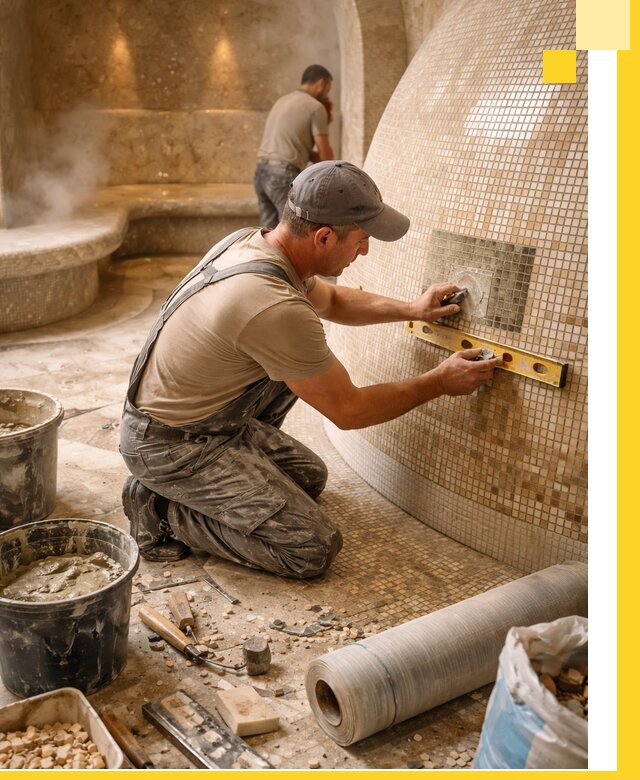 Хамам под ключ в Муравленке: проектирование, строительство, отделка