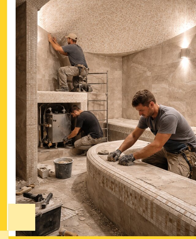 Монтаж хамамов под ключ в Муравленке от 267650 р. ЭриданМрв