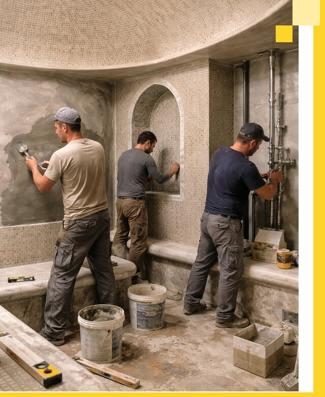 Профессиональный монтаж хамамов под ключ в Муравленке с гарантией