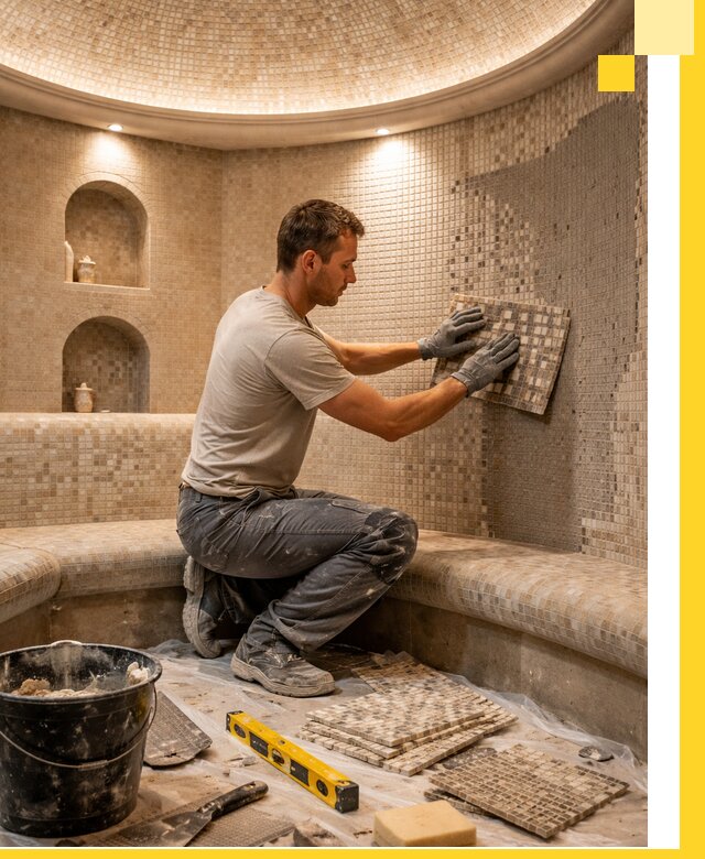 Устройство и монтаж домашнего хамама под ключ в Муравленке