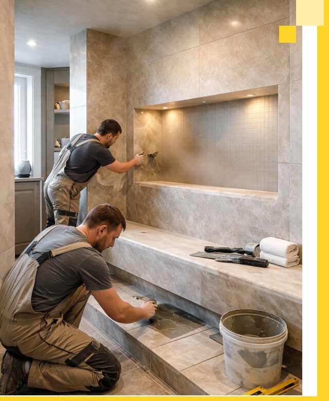 Профессиональное строительство хамама в квартире в Муравленке