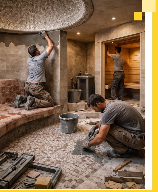 Проект и строительство хамама бани и сауны под ключ в Муравленке