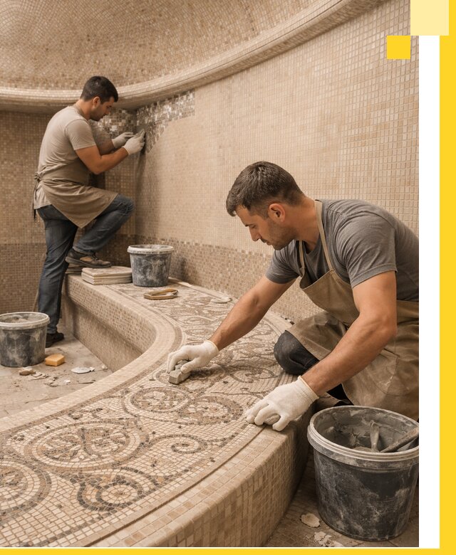 Плитка для хамама в Муравленке, укладка, подбор и поставка